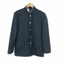 学生服 学ラン 180A 男子 富士ヨット 上着 丸洗い可 ウール混 学校指定制服 ラウンドカラー 紺 中古 ランクB a3 JJ6437