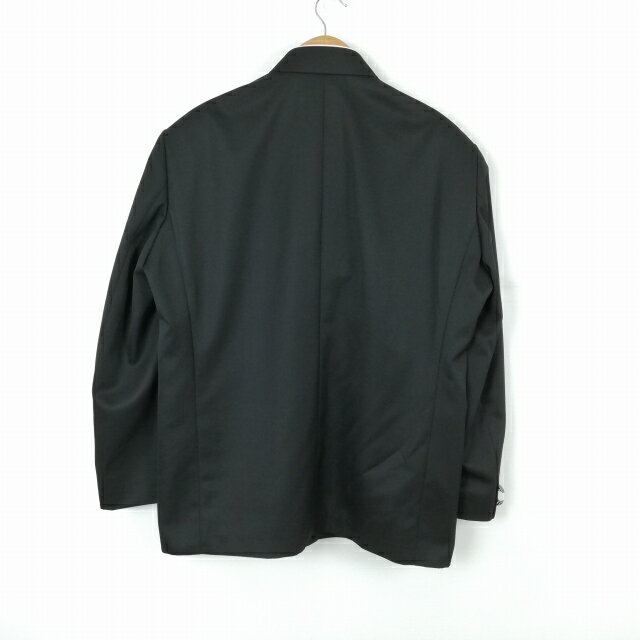 学生服 学ラン 180B 男子 上着 丸洗い可 ウール混 標準型学生服 ラウンドカラー カシドス 黒 中古 ランクC a3 JJ6441