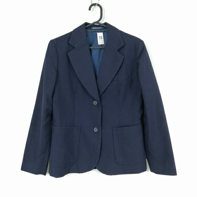 ブレザー 上着 冬物 女子 学生服 中学 高校 紺 制服 中古 ランクB NA1440