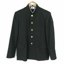 学生服 学ラン 160A 男子 上着 ウール混 標準型学生服 ラウンドカラー カシドス 黒 中古 ランクC a3 JJ6175
