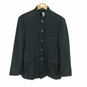 学生服 学ラン 170A 男子 上着 丸洗い可 ウール混 標準型学生服 詰襟 カシドス 黒 中古 ランクC a3 JJ6454