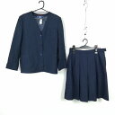 イートン スカート 上下2点セット 165A 冬物 女子 学生服 中学 高校 紺 制服 中古 ランクC NA2218