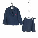 ブレザー スカート 上下2点セット L 冬物 女子 学生服 兵庫西宮甲陵中学 紺 制服 中古 ランクC EY0971