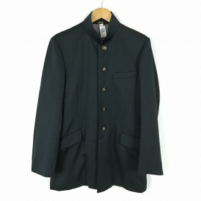 学生服 学ラン 176cm 男子 上着 変形学生服 詰襟 カシドス 黒 中古 ランクC JJ5209