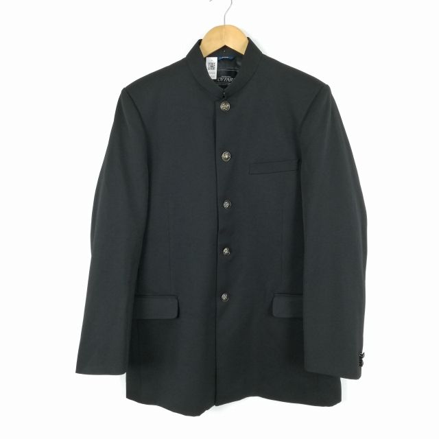 学生服 学ラン 185A 男子 上着 標準型学生服 詰襟 カシドス 黒 中古 ランクB a3 JJ5526