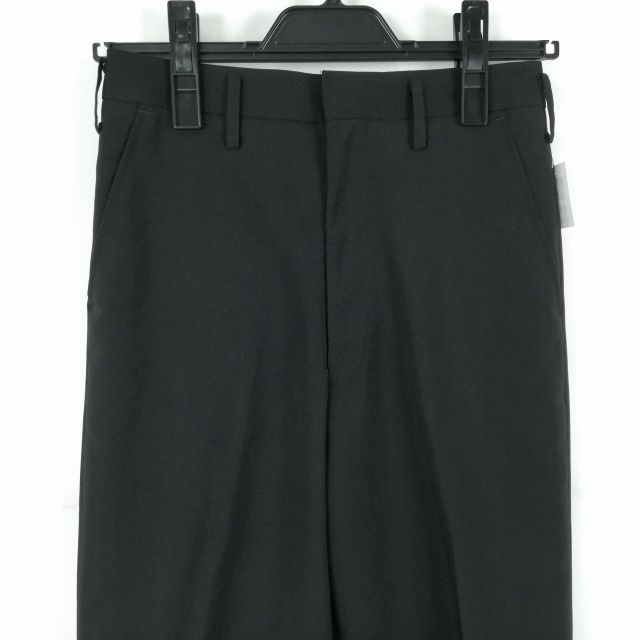 学生ズボン 夏物 W64 富士ヨット 標準型学生服 男子 学ラン 夏ズボン ノータック 中古 黒 ランクC a2 PP4192