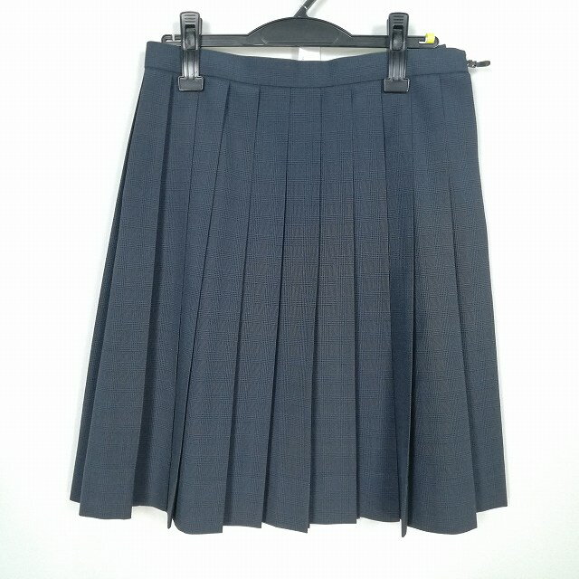 スクールスカート 夏物 w69-丈56 チェック 香川丸亀城西高校 プリーツ 学生服 制服 女子 中古 HK1197