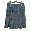 スクールスカート 夏物 w69-丈58 チェック 中学 高校 プリーツ 学生服 制服 女子 中古 HK7308