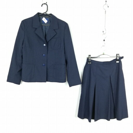 ブレザー スカート 上下2点セット 165A ミッシェルクラン 冬物 女子 学生服 中学 高校 紺 制服 中古 ランクC NA2231 ブレザー スカート 上下2点セット 165A ミッシェルクラン 冬物 女子 学生服 中学 高校 紺 制服 中古 ランクC NA2231