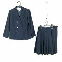 ブレザー スカート 上下2点セット 冬物 女子 学生服 中学 高校 紺 制服 中古 ランクC NA4245