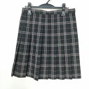 スクールスカート 大きいサイズ 夏物 w72-丈53 チェック 埼玉聖望学園中学高校 プリーツ 学生服 制服 女子 中古 HK2415