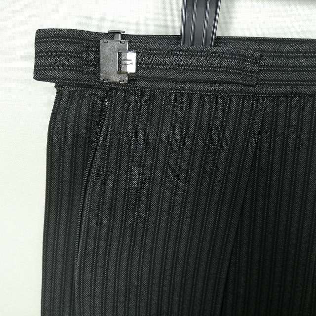 スクールスカート 夏物 w69-丈56 ストライプ 中学 高校 プリーツ 学生服 制服 女子 中古 HK6150