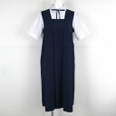 ジャンパースカート 紐タイ バスト90 夏物 女子 学生服 東京光塩女子学院 紺 制服 中古 ランクB NA1487