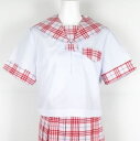 新品 夏 セーラー服 白 チェック衿 上着 tam_u_5214