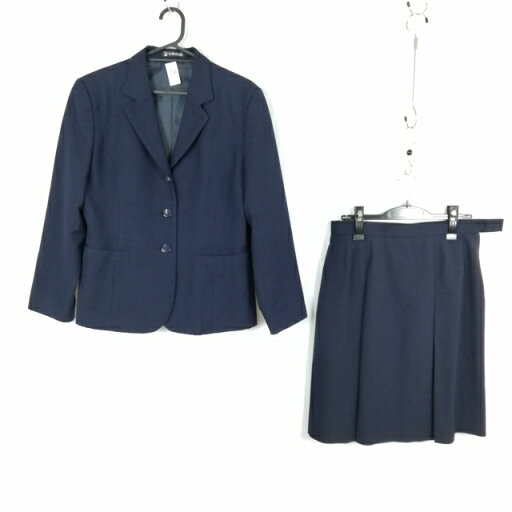 ブレザー スカート 上下2点セット 大きいサイズ 冬物 女子 学生服 中学 高校 紺 制服 中古 ランクC NA4253 ブレザー スカート 上下2点セット 大きいサイズ 冬物 女子 学生服 中学 高校 紺 制服 中古 ランクC NA4253