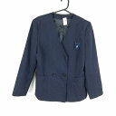 イートン 上着 160A 冬物 女子 学生服 中学 高校 紺 制服 中古 ランクC NA4259
