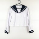 コスプレ セーラー服 上着 L 大きいサイズ 白2本線 女子 学生服 中学 高校 白 制服 中古 GM1132