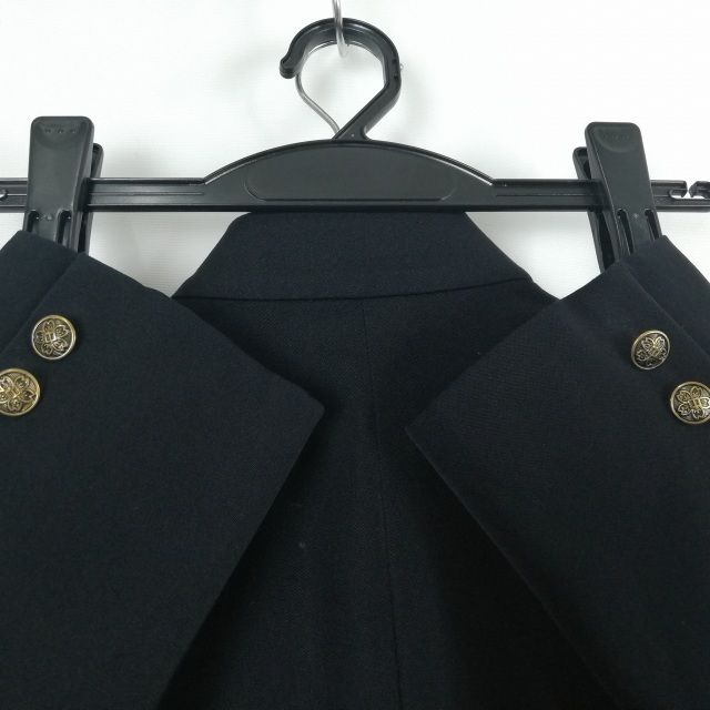 学生服 学ラン 170A 男子 トンボ 上着 ウール混 標準型学生服 ラウンドカラー カシドス 黒 中古 ランクC a3 JJ5519