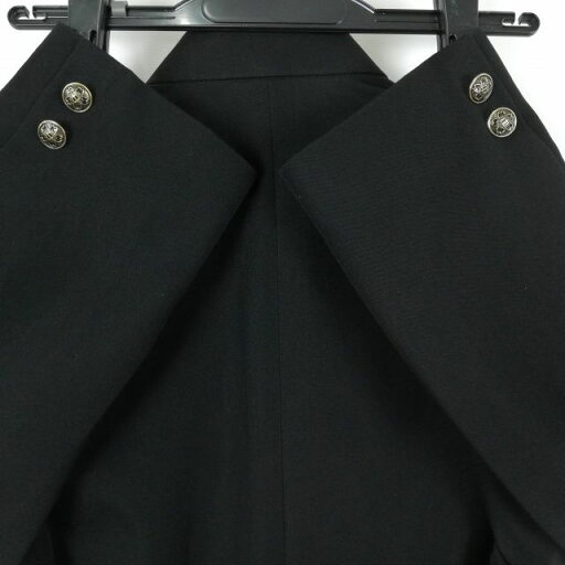 学生服 学ラン 165A 男子 上着 ウール混 標準型学生服 詰襟 カシドス 黒 中古 ランクC a3 JJ5524