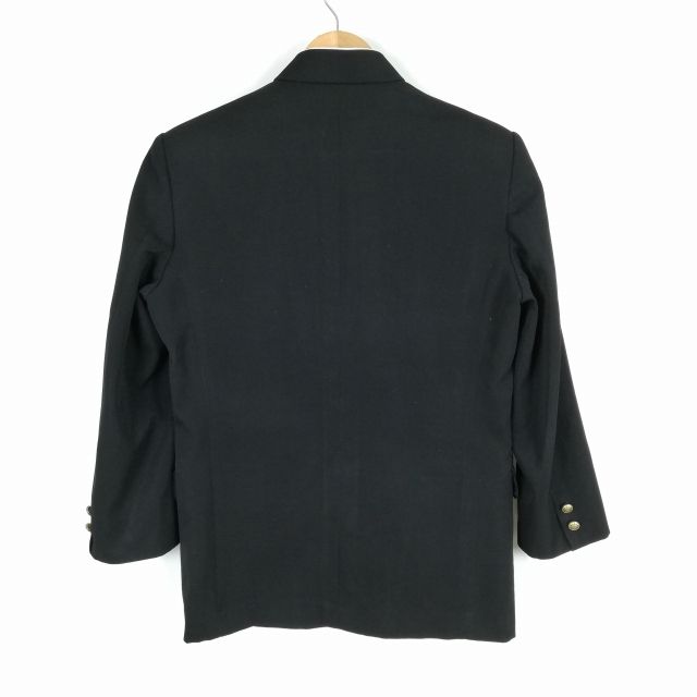 学生服 学ラン 165S 男子 上着 ウール混 標準型学生服 ラウンドカラー カシドス 黒 中古 ランクC a3 JJ5694