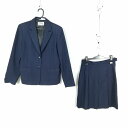 ブレザー スカート 上下2点セット 冬物 女子 学生服 中学 高校 紺 制服 中古 ランクC NA4265