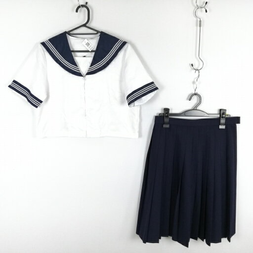 コスプレ セーラー服 スカート 上下2点セット 2L 大きいサイズ 白3本線 女子 学生服 中学 高校 白 制服 中古 GM1282 コスプレ セーラー服 スカート 上下2点セット 2L 大きいサイズ 白3本線 女子 学生服 中学 高校 白 制服 中古 GM1282