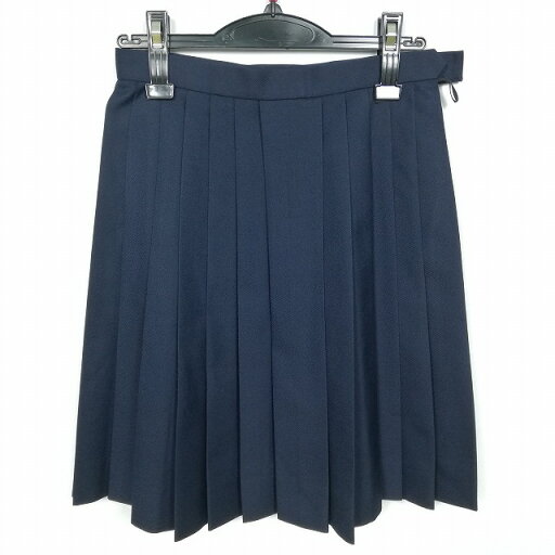 スクールスカート 冬物 w63-丈52 紺 中学 高校 プリーツ 学生服 制服 女子 中古 HK3899 スクールスカート 冬物 w63-丈52 紺 中学 高校 プリーツ 学生服 制服 女子 中古 HK3899