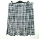 スクールスカート 大きいサイズ 夏物 w72-丈62 チェック 東京日野高校 プリーツ 学生服 制服 女子 中古 HK8316