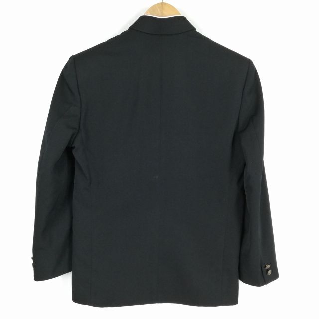 学生服 学ラン 160A 男子 トンボ NBP 上着 ウール混 ラウンドカラー カシドス 黒 中古 ランクC a3 JJ5676