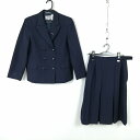 ブレザー スカート 上下2点セット 冬物 女子 学生服 兵庫琴丘高校 紺 制服 中古 ランクC NA3996