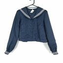 コスプレ セーラー服 上着 M 白3本線 女子 学生服 中学 高校 紺 制服 中古 GM1348