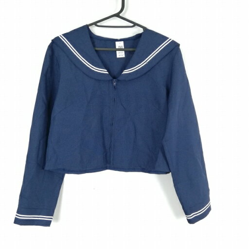 コスプレ セーラー服 上着 白2本線 女子 学生服 中学 高校 紺 制服 中古 GM1367 コスプレ セーラー服 上着 白2本線 女子 学生服 中学 高校 紺 制服 中古 GM1367