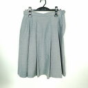 スクールスカート 大きいサイズ 冬物 w72-丈63 グレー 中学 高校 プリーツ 学生服 制服 女子 中古 HK6845