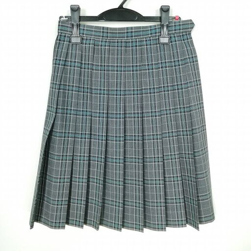 スクールスカート 夏物 w63-丈57 チェック 中学 高校 プリーツ 学生服 制服 女子 中古 HK6875 スクールスカート 夏物 w63-丈57 チェック 中学 高校 プリーツ 学生服 制服 女子 中古 HK6875