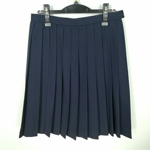 スクールスカート 冬物 w69-丈58 紺 中学 高校 プリーツ 学生服 制服 女子 中古 HK8332 スクールスカート 冬物 w69-丈58 紺 中学 高校 プリーツ 学生服 制服 女子 中古 HK8332