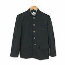 学生服 学ラン 165A 男子 富士ヨット 上着 丸洗い可 ウール混 標準型学生服 ラウンドカラー カシドス 黒 中古 ランクC a3 JJ6661