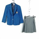 ブレザー スカート 上下2点セット 冬物 女子 学生服 熊本松島商業高校 花紺 制服 中古 ランクC NA4424
