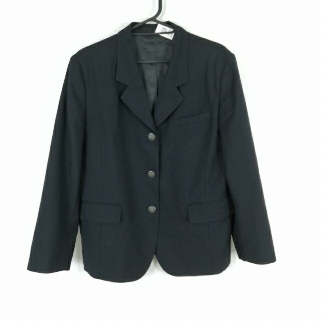 ブレザー 上着 大きいサイズ 特大 冬物 女子 学生服 中学 高校 紺 制服 中古 ランクC NA6682