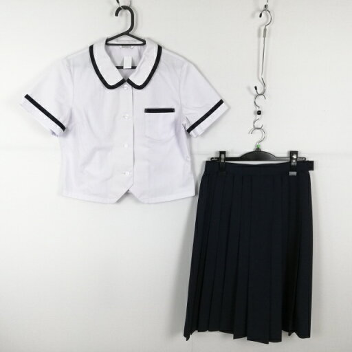 ブラウス スカート 上下2点セット 大きいサイズ 夏物 女子 学生服 熊本北部中学 白 制服 中古 ランクC EY0220 ブラウス スカート 上下2点セット 大きいサイズ 夏物 女子 学生服 熊本北部中学 白 制服 中古 ランクC EY0220