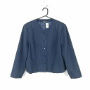 ジャケット 上着 大きいサイズ 冬物 女子 学生服 中学 高校 紺 制服 中古 ランクC EY2892