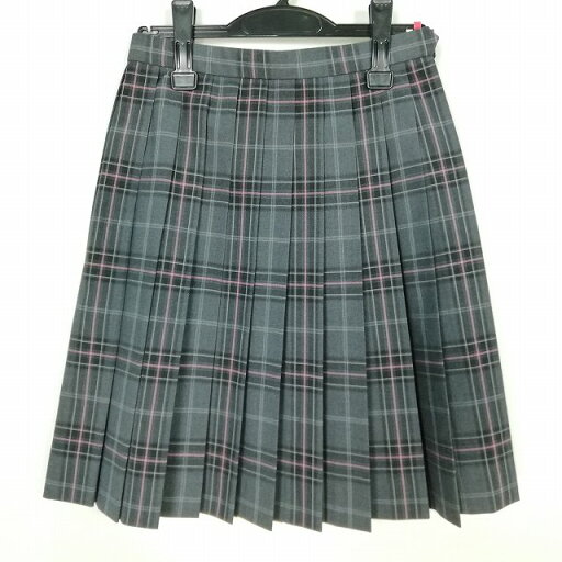 スクールスカート 夏物 w63-丈54 チェック 中学 高校 プリーツ 学生服 制服 女子 中古 HK7402 スクールスカート 夏物 w63-丈54 チェック 中学 高校 プリーツ 学生服 制服 女子 中古 HK7402