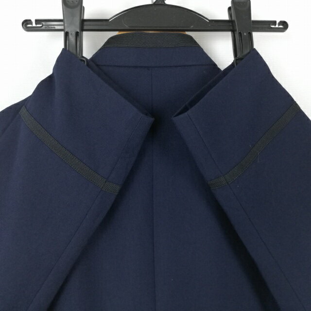 学生服 学ラン 男子 上着 ウール混 兵庫東洋大学附属姫路高校 海軍型学生服 詰襟 サージ 紺 中古 ランクB a3 JJ6921