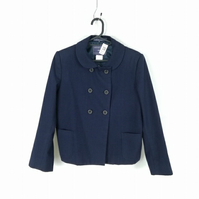 ジャケット 上着 冬物 女子 学生服 中学 高校 紺 制服 中古 ランクC NA6933