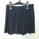 スクールスカート 夏物 w69-丈43 チェック 中学 高校 ミニ丈 プリーツ 学生服 制服 女子 中古 HK4096