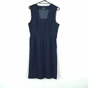 ジャンパースカート バスト88 ウエスト72 冬物 女子 学生服 中学 高校 紺 制服 中古 ランクC NA7476