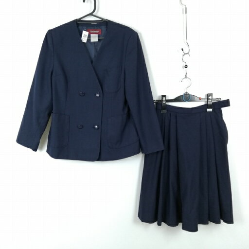 イートン スカート 上下2点セット 165A トンボ 冬物 女子 学生服 中学 高校 紺 制服 中古 ランクC EY6091 イートン スカート 上下2点セット 165A トンボ 冬物 女子 学生服 中学 高校 紺 制服 中古 ランクC EY6091
