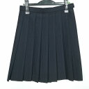 スクールスカート 夏物 w66-丈56 ストライプ 静岡伊豆総合高校 プリーツ 学生服 制服 女子 中古 HK3993