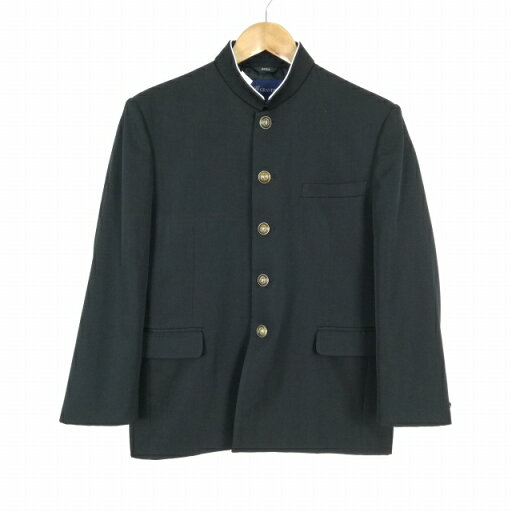 学生服 学ラン 165A 男子 トンボ 上着 丸洗い可 ウール混 ラウンドカラー カシドス 黒 中古 ランクC a3 JJ6685 学生服 学ラン 165A 男子 トンボ 上着 丸洗い可 ウール混 ラウンドカラー カシドス 黒 中古 ランクC a3 JJ6685
