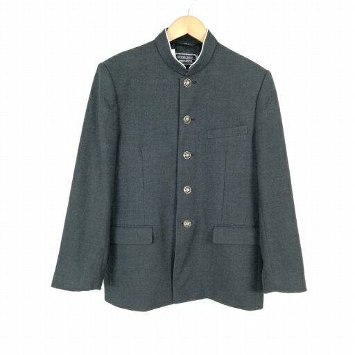 学生服 学ラン 175A 男子 上着 ウール混 学校指定制服 ラウンドカラー サージ グレー 中古 ランクC a3 JJ6688 学生服 学ラン 175A 男子 上着 ウール混 学校指定制服 ラウンドカラー サージ グレー 中古 ランクC a3 JJ6688