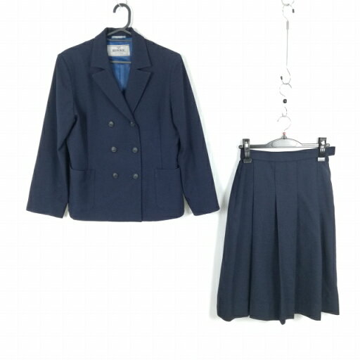 ブレザー ベスト スカート 上下3点セット 冬物 女子 学生服 中学 高校 紺 制服 中古 ランクC NA5289 ブレザー ベスト スカート 上下3点セット 冬物 女子 学生服 中学 高校 紺 制服 中古 ランクC NA5289